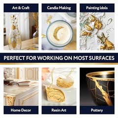 Gold Paint 35 Fl Oz Metallic Liquid Gold Leaf Paint Rich Golds Paint