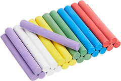 Dustless Colored Chalk with Eraser, Assorted Colors, Chalkboard Writing Art Tool