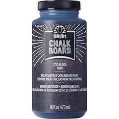 FolkArt FA2725 Multi-Surface Chalkboard Paint 16 Ounce 2725 Black