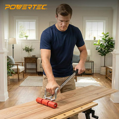 POWERTEC Extendable Floor and Wall Roller for 17″-27″ Extendable, Silver/Red