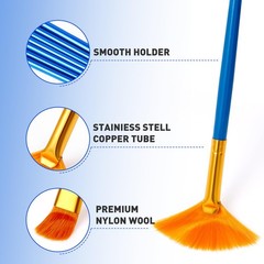 10PCS Paint Brushes Set for Acrylic, Oil, Watercolor, Face, and Canvas