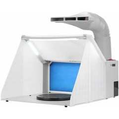 Airbrush Spray Booth Portable Hobby Paint Booth Kit w/ LED Lights Filter Hose