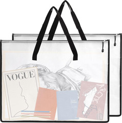 2 Pack 19×25 Inches Art Portfolio Case, Portfolio Folder for Artwork, Posters…