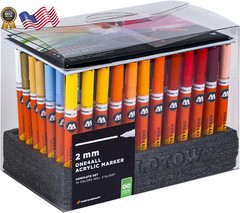 Molotow 74-Color One4All 2mm Acrylic Pump Marker 127HS Complete Set Assorted