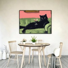 GEMFAMILY Black Cat Paint by Numbers Kit for Adults Beginner,Funny Adult Pain…