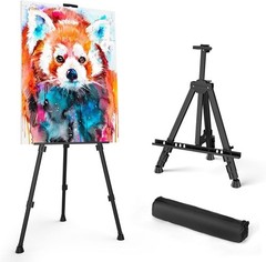 Versatile Adjustable Aluminum Tripod Easel – 17 to 66 inches, Portable with Bag