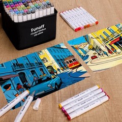 Alcohol Markers, 100 Colors Fine & Chisel Dual Tip Art Markers, Permanent Ske…