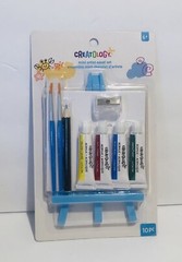 Creatology Mini Artist Easel Set 10pc Art Kit w/ Acrylic Paints + brushes + more