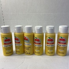 Apple Barrel Acrylic Paint in Assorted Colors (2 oz), 20513, Bright Yellow 6pk