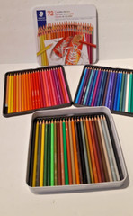 Staedtler Pencil Crayon Tin. 72 Pencil Set. Like New