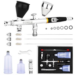 NEOECO SJ83 Airbrush, Self-Centring Plug-in Nozzle,0.2, 0.3 & 0.5mm Nozzle Sets