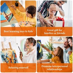 Cat Framed Paint by Numbers Kit for Adults Beginner & Kids Ages 8-12, Black ..