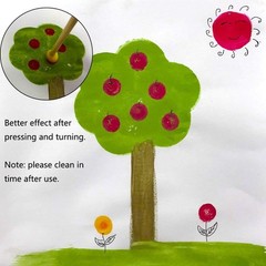 40-Pieces Assorted Size Round Sponges Brush Set, Paint Tools for Kids