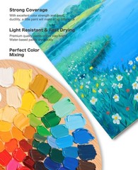 Verdeart Acrylic Paint Set – 24 Colors 2 2 Fl Oz (Pack of 24), 24 colors
