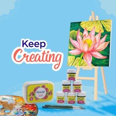 Pidilite Fevicryl Acrylic 10 Colours DIY Paint Rich Pigment Non-Craking paint