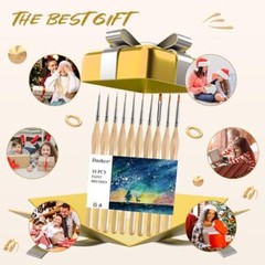 Miniature Paint Brushes, Set of 10 Pcs Paint Brushes for Acrylic Painting,