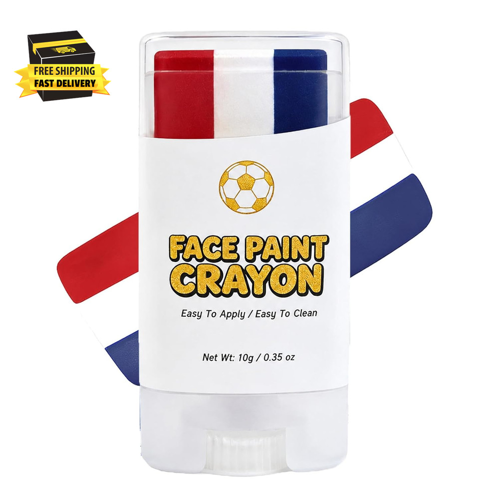 Face Body Paint Stick Red White Blue,France Netherlands Soccer Fan Face Paint Cr