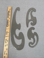 Vintage French Curve Drafting Template Set 3 Piece Made in Italy Art BK 303