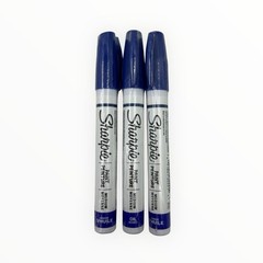 3 Markers Sharpie Permanent Oil-Based Blue Paint Marker Medium Bullet Tip 35551