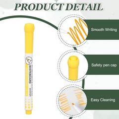 6Pcs Dry Erase Markers, Fine Tip Whiteboard Markers, Yellow