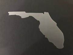 Florida #1 Stencil 10mm or 7mm Thick, States, College, Outline, Crafts
