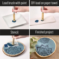 Plaid Stencil Brush Set, (8-Piece), 0289956 8-Piece, Multicolor
