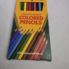 Crayola 4012 Colored Pencils – Box of 12 Vintage 1987 NOS Unused Binney & Smith