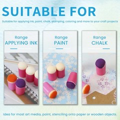 40 PCS Sponges Daubers Storage Case Soft Sponge Head Painting Drawing Stenciling