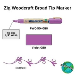 3 Pack Zig 6mm Woodcraft Chisel Tip Marker Violet