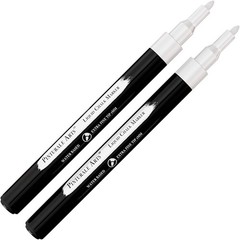 2 Extra Fine Tip White Chalk Markers | 1mm Tip | For Windows, Blackboard, Dry…