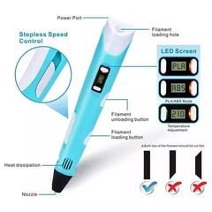 3D Printing Pen Set Doodle Printer Drawing 3 Colours PLA Filament Gift For Kids