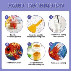 Framed Paint by Numbers Kit for Adults Beginner & Kids Ages 812, Goldfish Adu…