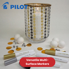 Pilot Pintor Extra Fine Paint Markers – White, Gold and Silver – Wallet of 3