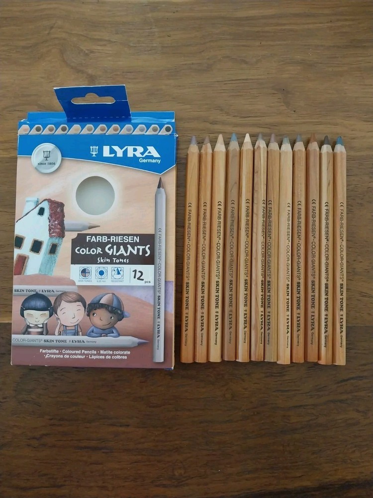 Lyra Color Giants Skin Tone Colored Pencils – 6.25 Mm Lead Size – Assorted 12 –
