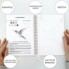 Beautiful Watercolor Book for Beginners – Guided Watercolor Painting Workbook