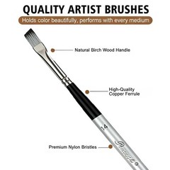 25 PCS Acrylic Paint Brush Set Professional Artist Oil Face Painting Art