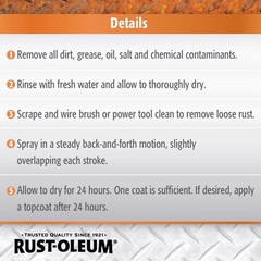 Rust-Oleum 215215 Corrosion Resist Rust Reformer Spray Paint 10 oz. (Pack of 6)