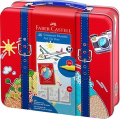 Faber-Castell – Connector Fibre-tip pen in suitcase, 40 pc (155535) Case of 40.
