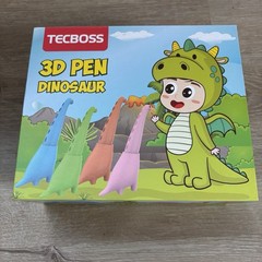 TECBOSS Dinosaur 3D Pen Kids Drawing Printing Art Craft Toy Set Filament Stencil