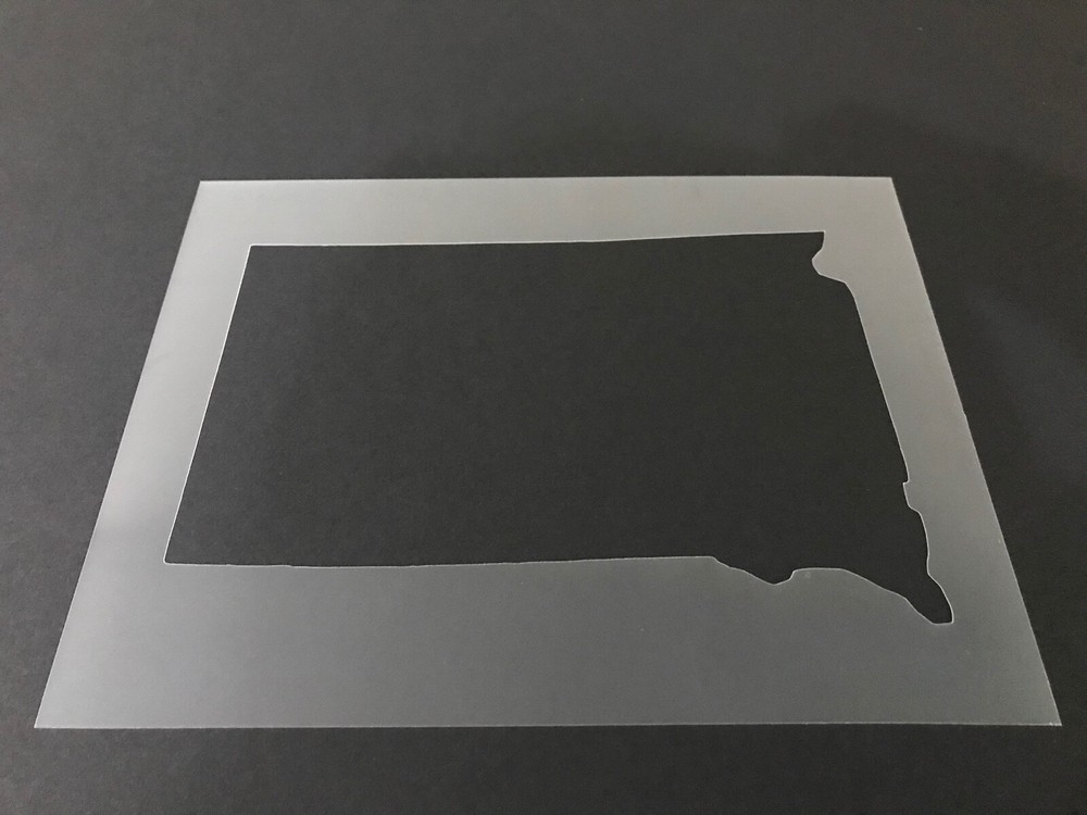 South Dakota #1 Stencil 10mm or 7mm Thick, States, College, Outline, Crafts