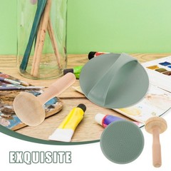1 Set Printmaking Tools Kit Wooden Plastic Ink Plates for Home Art Projects