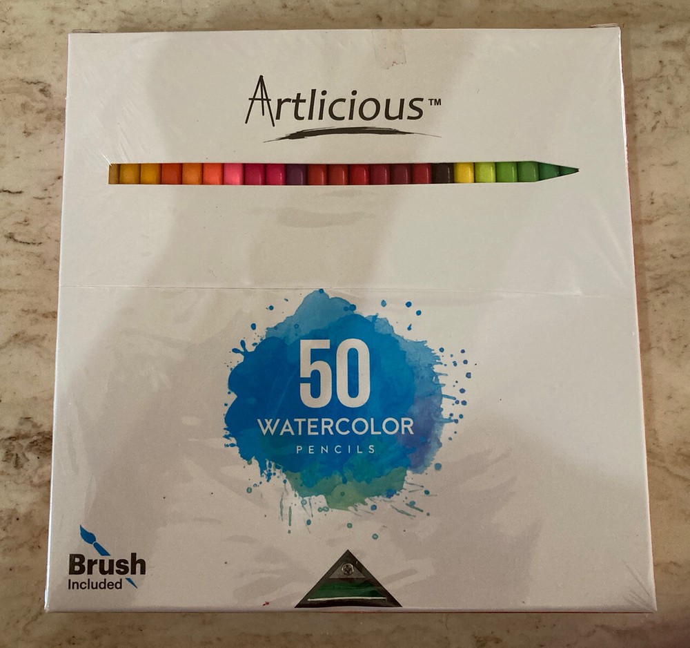Artlicious – 50 Premium Distinct Watercolor Pencils for Adult Coloring Books
