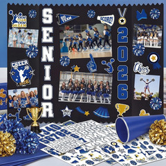 3 Set Cheerleading Senior Night Decorations 2026 Photo Display Board 24″ X 16″ T