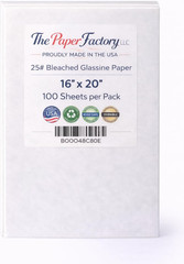 Glassine Paper 16 X 20-100 Sheets Premium Acid-Free Neutral Ph. Archival Safe