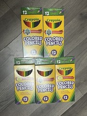 Colored Pencil Set:Crayola Colored Pencils for Kids/Pre-Sharpened 5 packs of 12