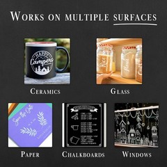 2 Extra Fine Tip White Chalk Markers | 1mm Tip | For Windows, Blackboard, Dry…