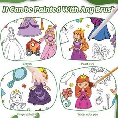 Nicime 118 * 11.8inch Cute Princess Coloring Roll, 11.8×118 inches,