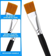 Dimeho Face Paint Brush Set, 6 Pcs Professional Artist 0.39 inches, Black