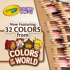 Crayola Colored Pencil Set, Colors of the World, 150 Ct, Back to School Supplies