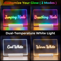 LED Drawing Board with Remote Control,Rechargeable Glow Doodle Light up Drawing